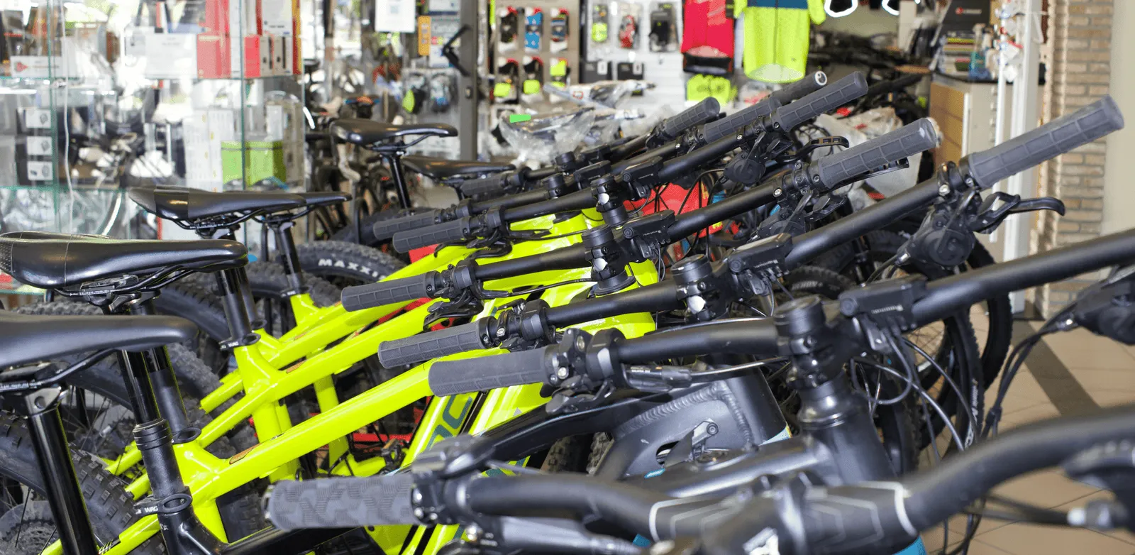 Biciclette esposte nel negozio